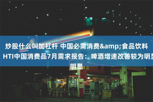 炒股什么叫加杠杆 中国必需消费&食品饮料：HTI中国消费品7月需求报告：啤酒增速改善较为明显